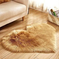 Thumbnail for Love Heart Shaped Faux Sheepskin Fur Rug