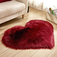 Thumbnail for Love Heart Shaped Faux Sheepskin Fur Rug