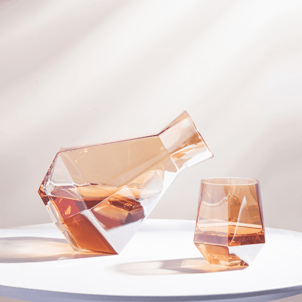 Luxury Diamond Shaped Jug and Drinking Glasses Set