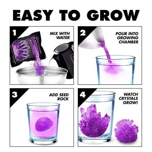 Magic Crystal Growing Jar Kit (Various Colors And Messages)