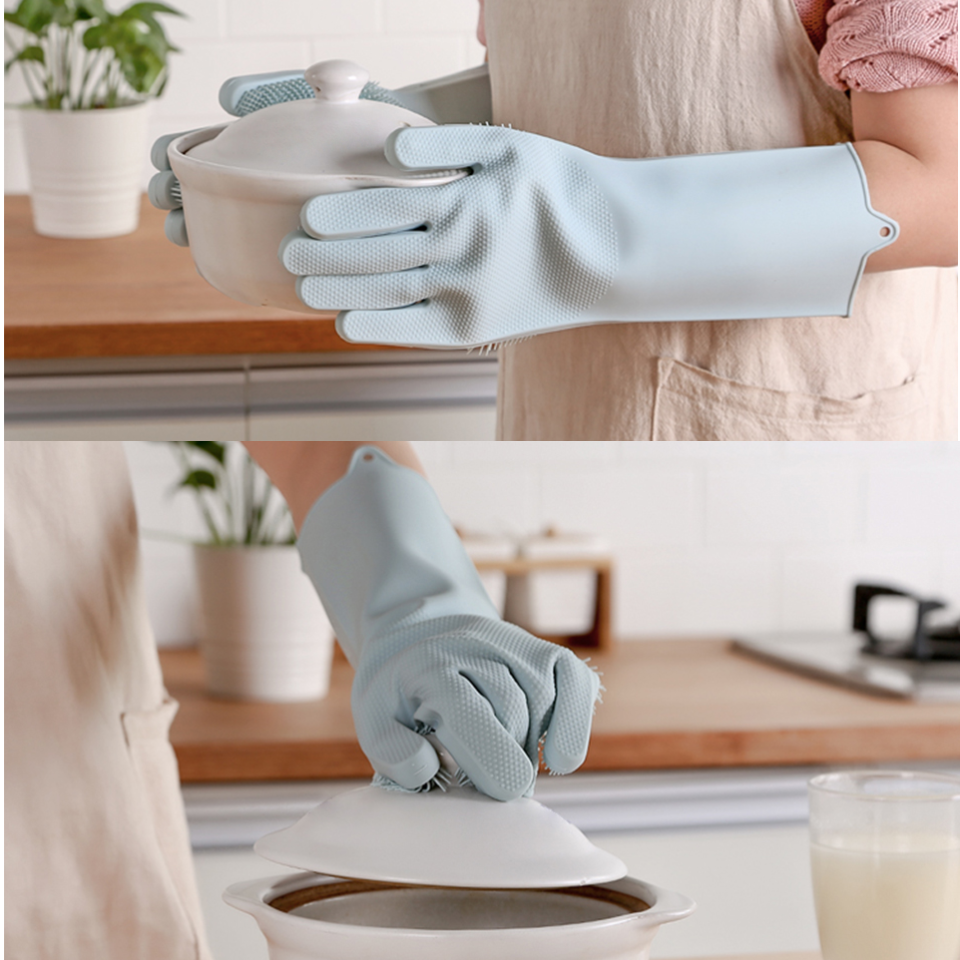 Magic Silicone Cleaning Gloves (in Pair)
