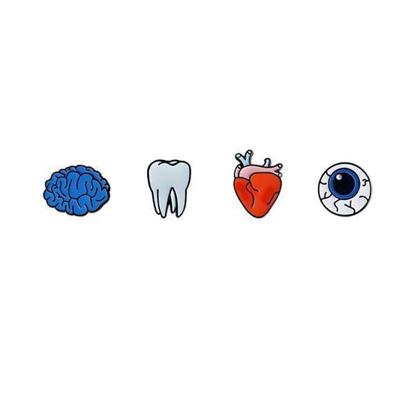 Medical Anatomy Pins (Set of 4)