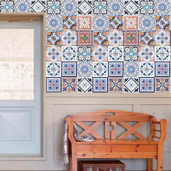 Mediterranean Waterproof Wall Floor Tile Stickers (Set of 25)