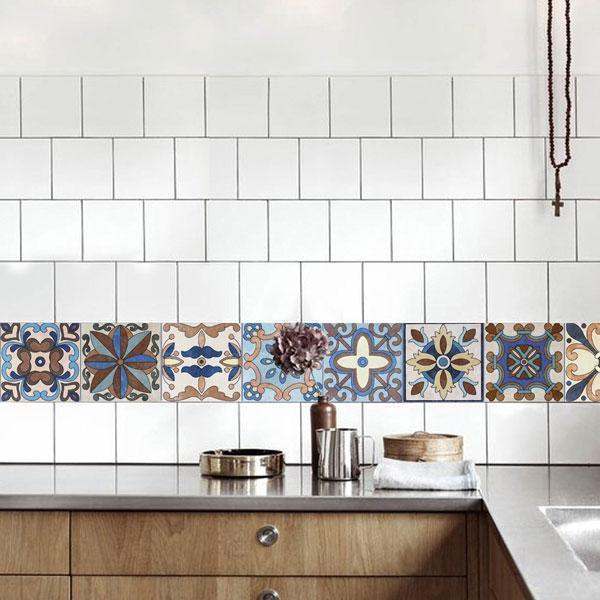 Mediterranean Waterproof Wall Floor Tile Stickers (Set of 25)