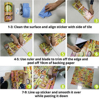 Thumbnail for Mediterranean Waterproof Wall Floor Tile Stickers (Set of 25)