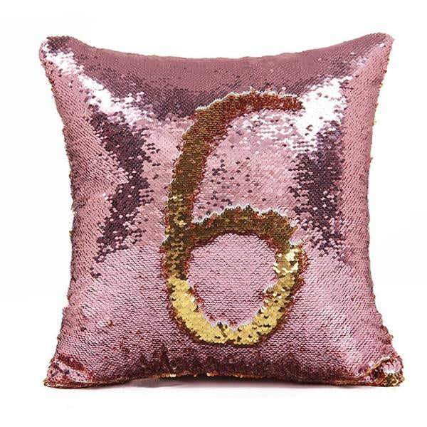 Mermaid Two Tone Sequin Pillow Cover