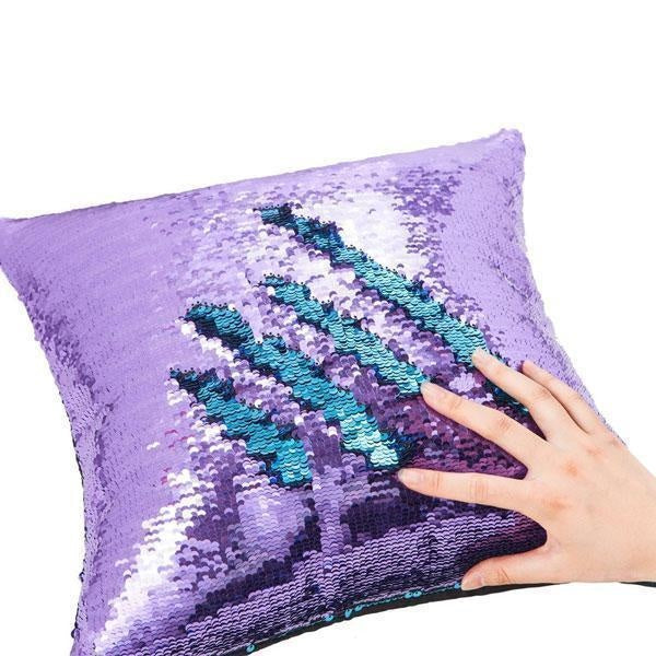 Mermaid Two Tone Sequin Pillow Cover