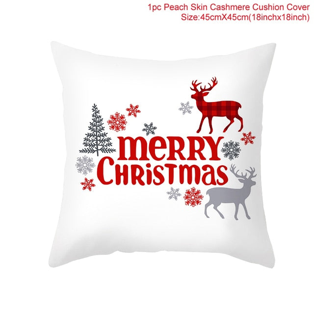 Merry Christmas Cushion Cover Ornaments Christmas Decoration