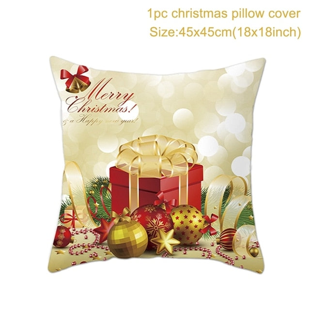 Merry Christmas Cushion Cover Ornaments Christmas Decoration