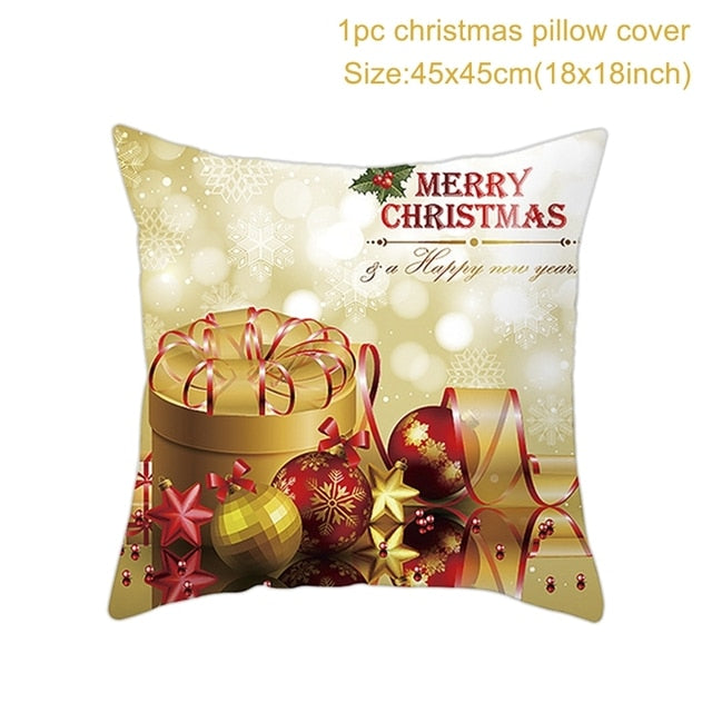 Merry Christmas Cushion Cover Ornaments Christmas Decoration