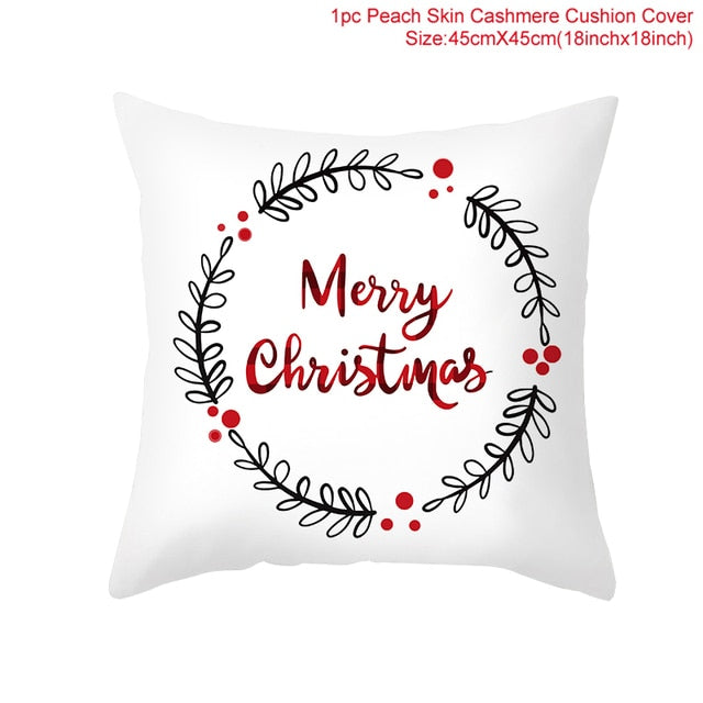 Merry Christmas Cushion Cover Ornaments Christmas Decoration