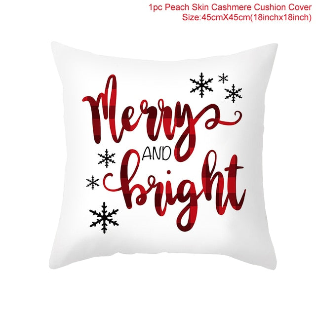 Merry Christmas Cushion Cover Ornaments Christmas Decoration