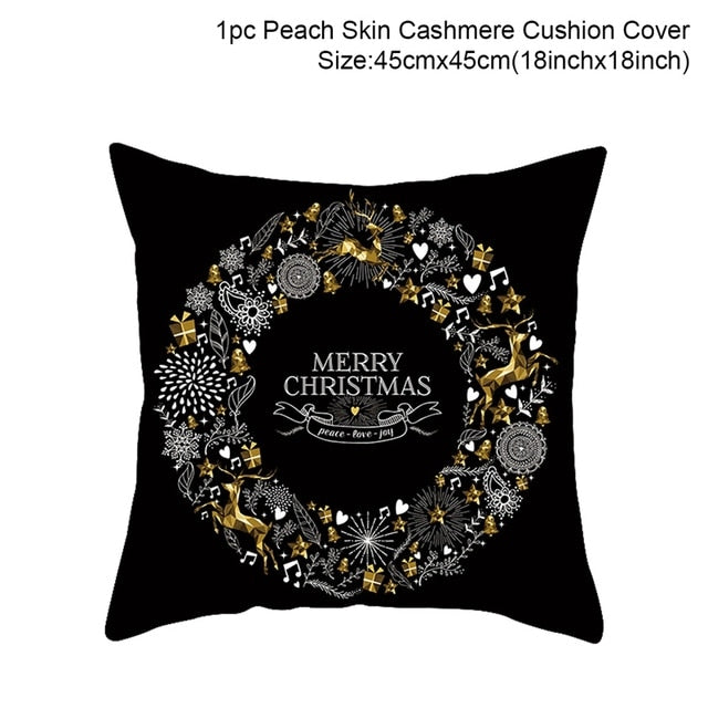 Merry Christmas Cushion Cover Ornaments Christmas Decoration