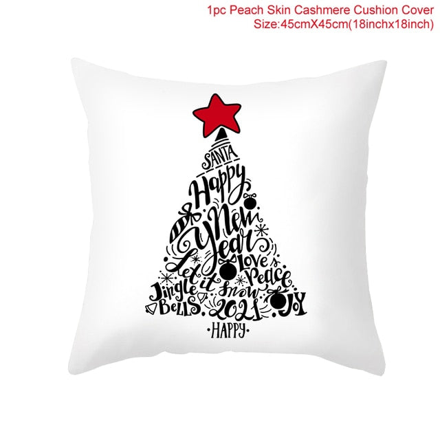 Merry Christmas Cushion Cover Ornaments Christmas Decoration