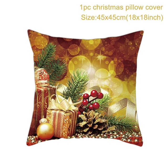 Merry Christmas Cushion Cover Ornaments Christmas Decoration