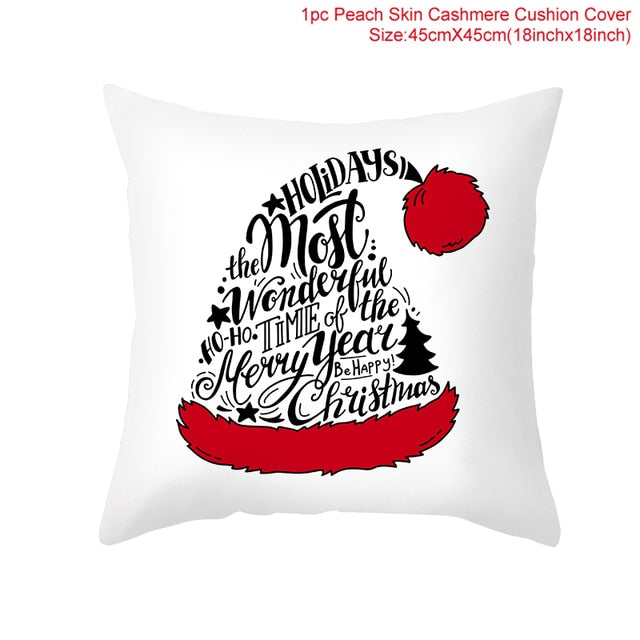 Merry Christmas Cushion Cover Ornaments Christmas Decoration