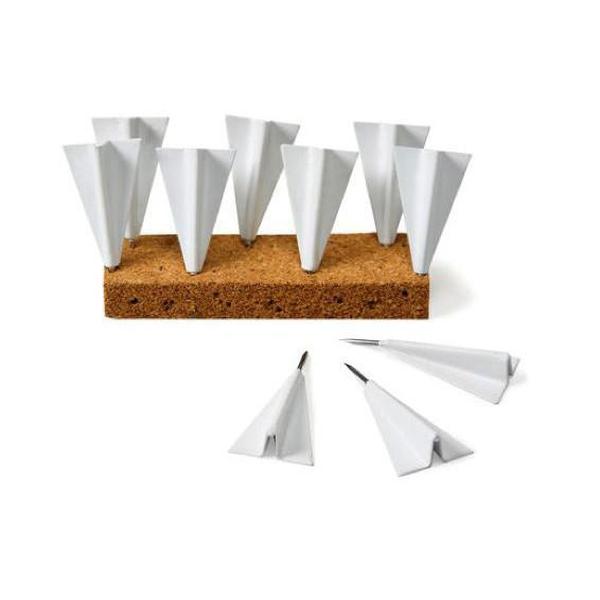 Metal Paper Airplane Push Pins (Set of 6)