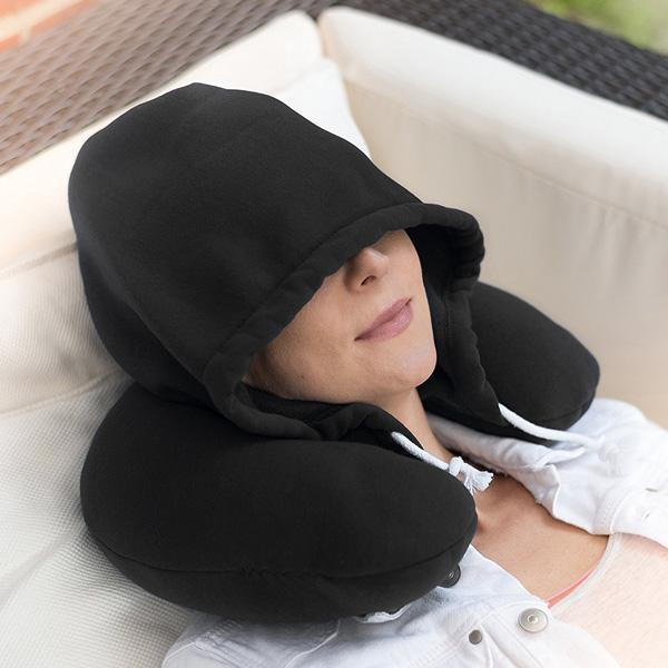 Microbeads Hoodie Travel Neck Pillow