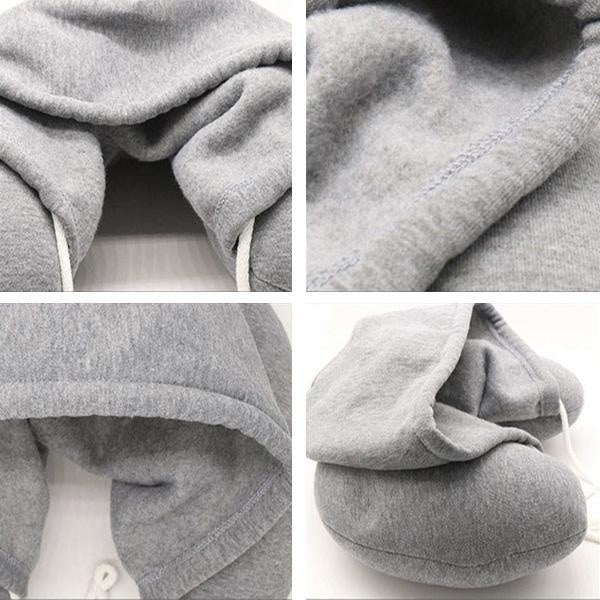 Microbeads Hoodie Travel Neck Pillow