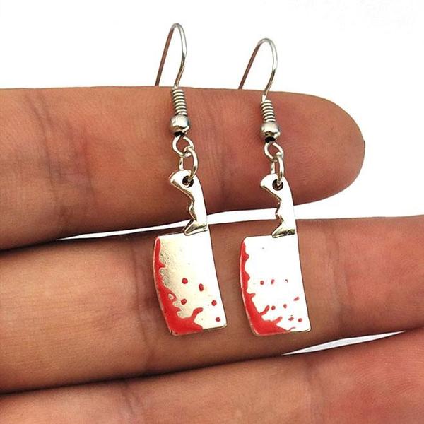 Mini Cleaver Knife Earrings