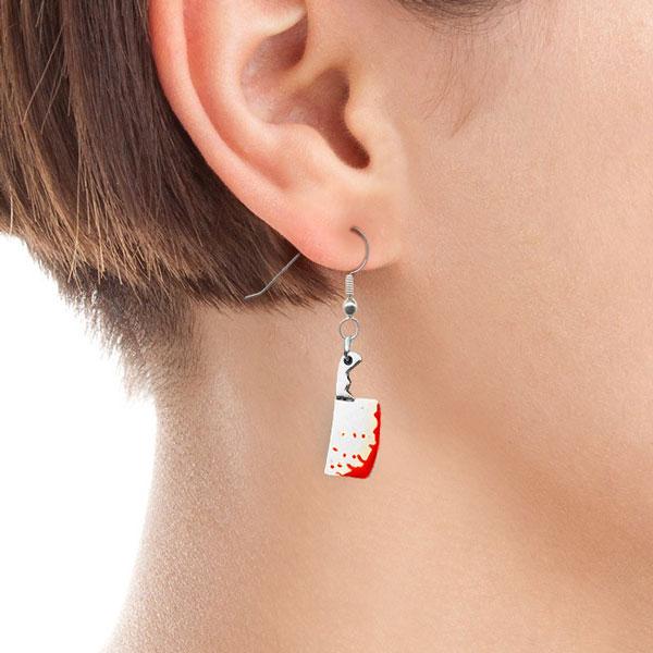 Mini Cleaver Knife Earrings