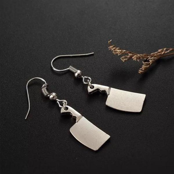 Mini Cleaver Knife Earrings