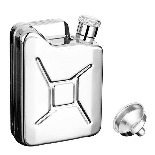 Mini Jerrycan Gasoline Liquor Hip Flask With Funnel