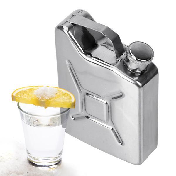 Mini Jerrycan Gasoline Liquor Hip Flask With Funnel