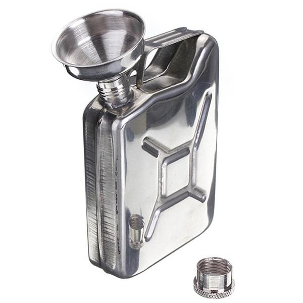 Mini Jerrycan Gasoline Liquor Hip Flask With Funnel