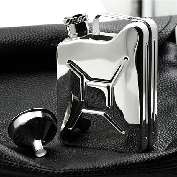 Mini Jerrycan Gasoline Liquor Hip Flask With Funnel