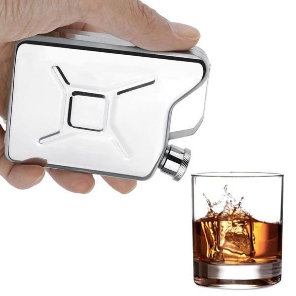 Mini Jerrycan Gasoline Liquor Hip Flask With Funnel