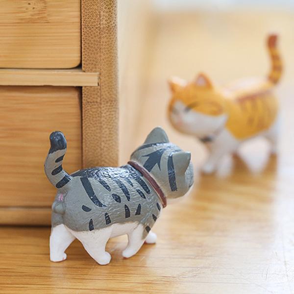 Mini Strolling Cat Figurines