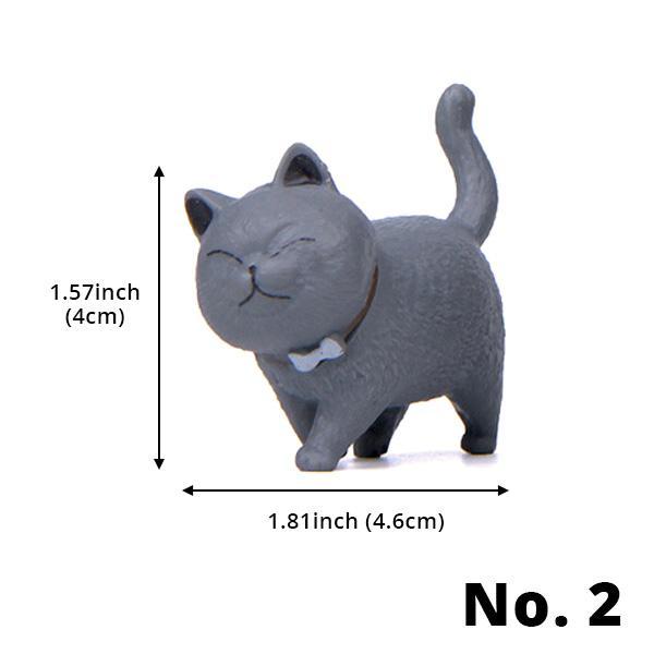 Mini Strolling Cat Figurines