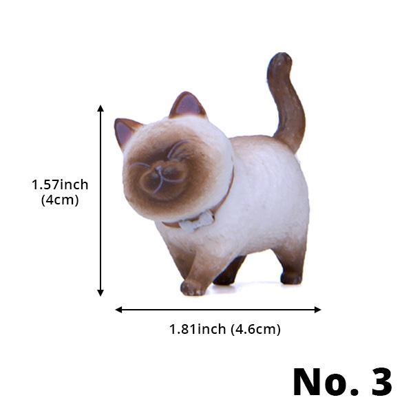 Mini Strolling Cat Figurines