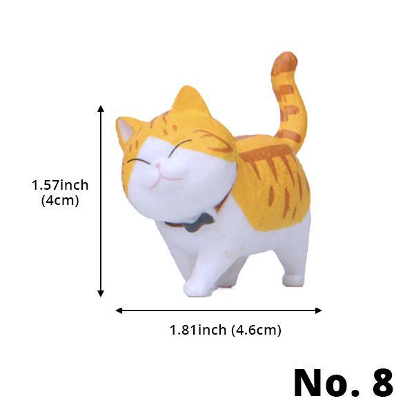 Mini Strolling Cat Figurines