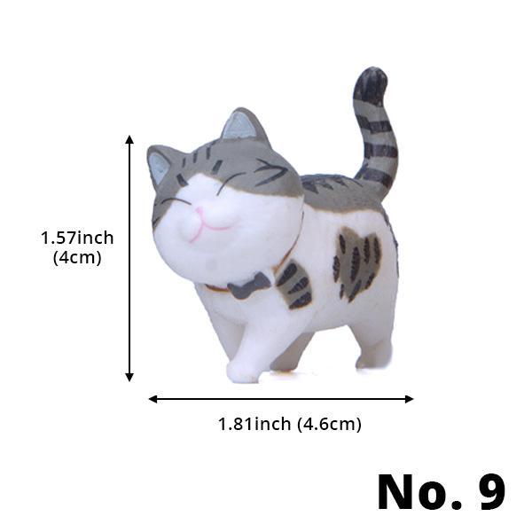 Mini Strolling Cat Figurines