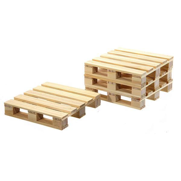 Mini Wooden Forklift Pallet Coasters (Set of 4)