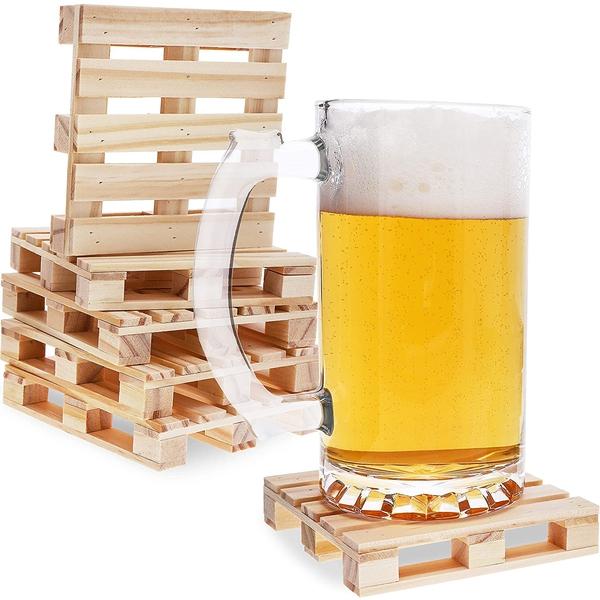 Mini Wooden Forklift Pallet Coasters (Set of 4)