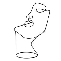 Thumbnail for Modern Abstract Single Line Face Head Decorative Art