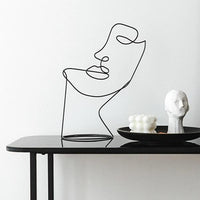 Thumbnail for Modern Abstract Single Line Face Head Decorative Art