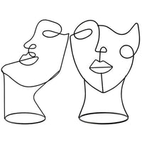 Thumbnail for Modern Abstract Single Line Face Head Decorative Art