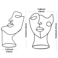 Thumbnail for Modern Abstract Single Line Face Head Decorative Art