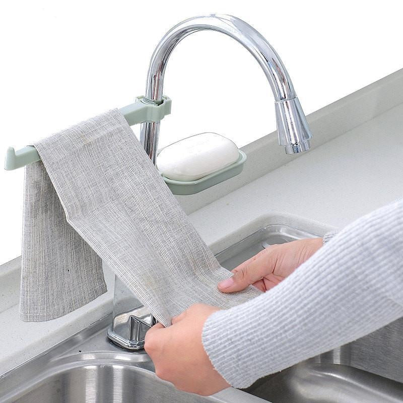 Sink Clip Towel Rack Soap Dish Attachment PeekWise