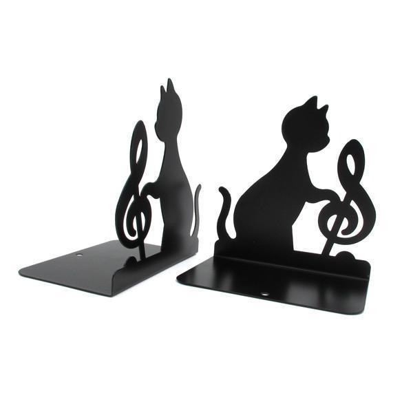 Musical Cat Metal Bookends