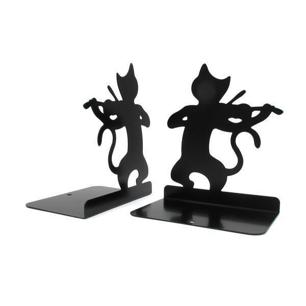 Musical Cat Metal Bookends