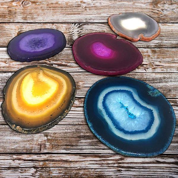 Natural Crystal Coasters (Various Gemstones)