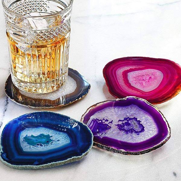 Natural Crystal Coasters (Various Gemstones)