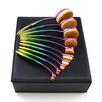 Thumbnail for Rainbow Makeup Brushes - 10 Piece Set