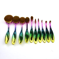 Thumbnail for Rainbow Makeup Brushes - 10 Piece Set