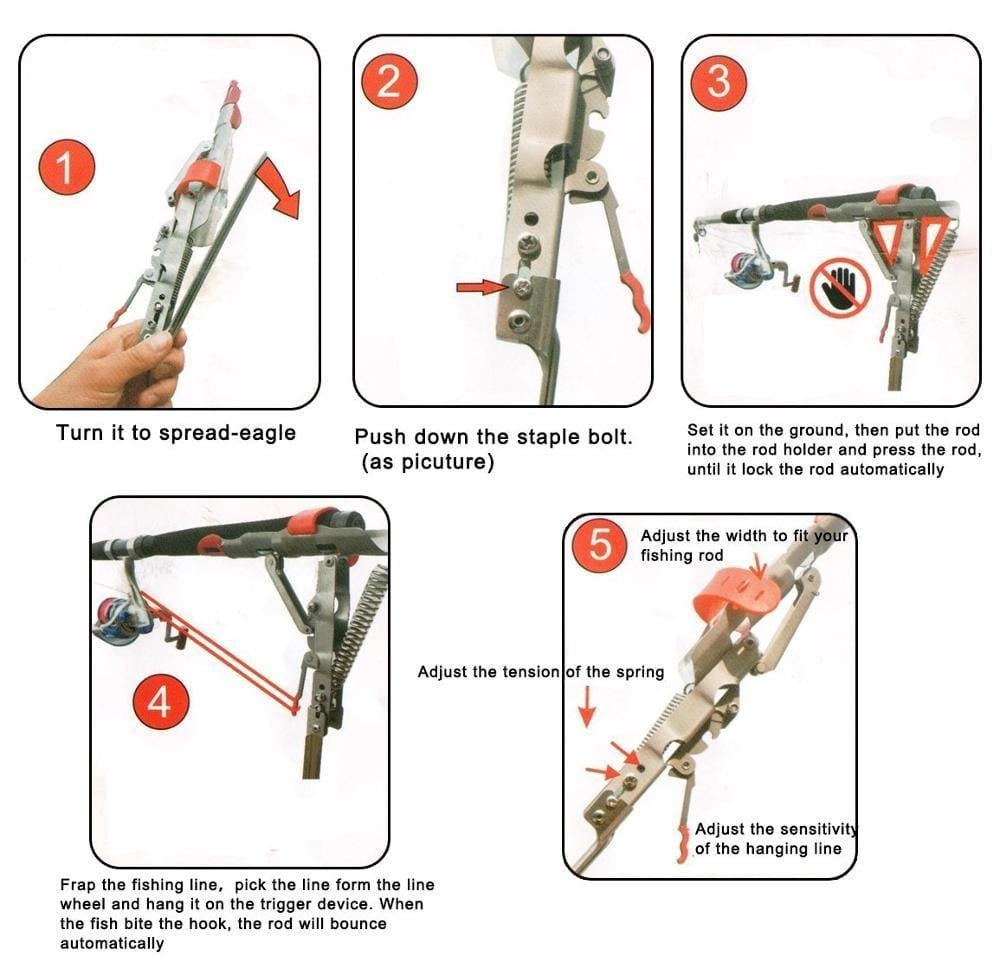 Automatic Stainless Steel Fishing Rod Holder PeekWise